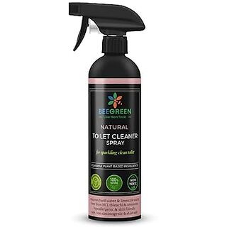 Beegreen Natural Toilet Cleaner Spray- 500 ml | Removal of Tough Stains & Bad Odor | Plant based Ingredients | Chemical Free | Sulphates & Paraben Free