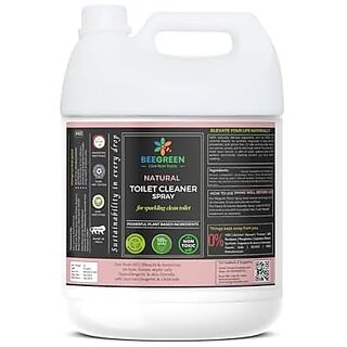                       Beegreen Natural Toilet Cleaner Spray- 5L | Removal of Tough Stains & Bad Odor | Plant based Ingredients | Chemical Free | Sulphates & Paraben Free                                              