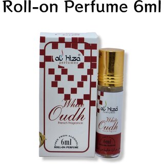                       Al hiza perfumes White Oudh Roll-on Perfume Free From Alcohol 6ml                                              