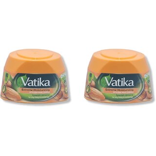                       Vatika Extreme Moisturizing Styling Hair Cream with Spanish almond 140ml (Pack of 2)                                              