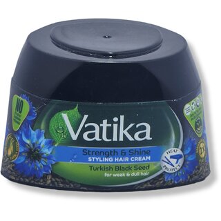                       Vatika Strength  Shine Styling Hair Cream with turkish black seed 140ml                                              