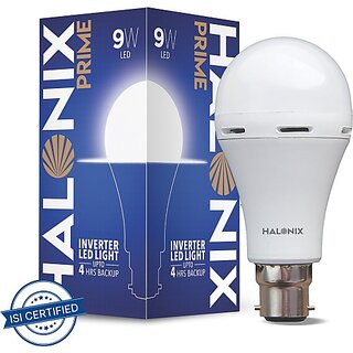 (Refurbished) HALONIX LED PRIME INVERTER 9W B22 4 hrs Bulb Emergency Light