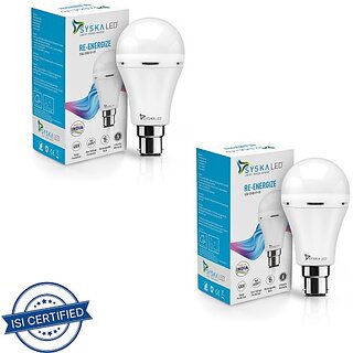                       (Refurbished) Syska Rechargeable Emergency Inverter Bulb White 3.5 hrs Bulb Emergency Light                                              