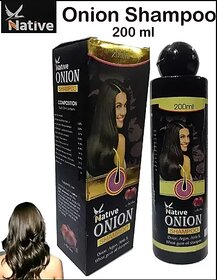 Native Onion hair shampoo for dandruff Good hair (Pack of 1 pcs.) 200 ml each