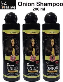 Native Onion hair shampoo for dandruff Good hair (Pack of 3 pcs.) 200 ml each