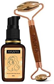 Ayuvya Kansa Roller Manual Massager for face & Body Gold Wand