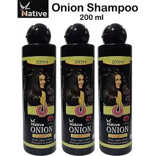 Native Onion hair shampoo for dandruff Good hair (Pack of 3 pcs.) 200 ml each
