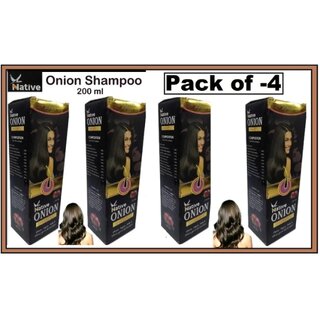 Native Onion hair shampoo for dandruff Good hair (Pack of 4 pcs.) 200 ml each Native Onion hair shampoo for dandruff Good hair (Pack of 4 pcs.) 200 ml each