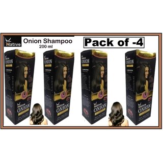 Native Onion hair shampoo for dandruff Good hair (Pack of 4 pcs.) 200 ml each