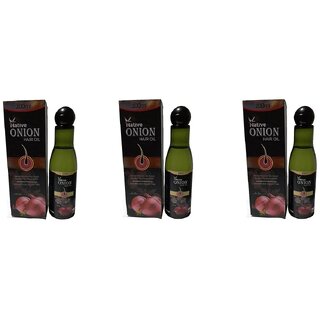                       Native onion hair oil stimulates hair growth refurbish the damaged ones (Pack of 3 pcs.) 200 ml each                                              