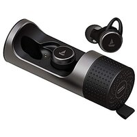(Refurbished) boAt Airdopes 601 ANC with Swipe Controls and 28 Hours Playtime Bluetooth In Ear Headset (Black, In the Ear)