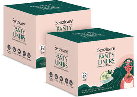 Senzicare Herbal Panty Liner  Breathable  Rash Free Pantyliner ( Pack of 40)