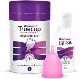 Senzicare Natural Menstrual Cup Wash  Truecup Small Reusable Menstrual Cup for Women Combo Pack