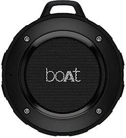 (Refurbished) BoAt Stone 160 Ultra-Portable 5W Wireless Speaker with Bluetooth V5.0, Multiple Connectivity Modes, IPX4 Water and Sweat Resistance and Carabiner (Black)