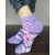 Cotton Ankle Socks for Women  Girls, Multi Color, Striped, Free Size, Pack of 4