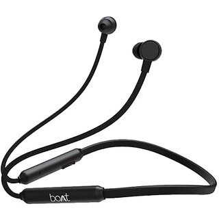 Refurbished boAT 103 Bluetooth Wireless Active Black In Ear Earphone with mic Black
