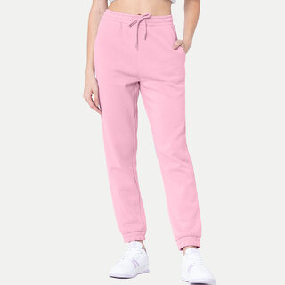                       Womens Pink  Solid Joggers                                              