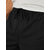 Mens Black Solid Knitted Casual Shorts