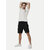 Mens Black Solid Knitted Casual Shorts