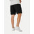 Mens Black Solid Knitted Casual Shorts
