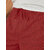 Mens Red Solid Knitted Casual Shorts
