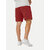 Mens Red Solid Knitted Casual Shorts
