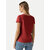 Women Red  Crew neck T-shirt