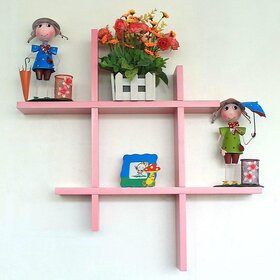 The New Look Hash Style Wall Shelves For Home Decor Pink