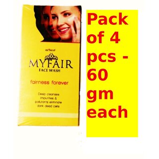                       My fair fairness facewash ( Pack of 4 pcs.) 60 gm each                                              