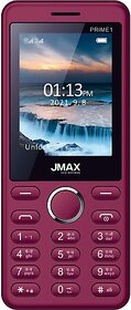 Jmax Prime 1 (Dual SIM, 2.4 Inch Display, 2250 mAh Battery, dark Red)