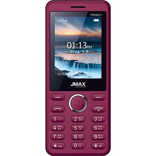 Jmax Prime 1 (Dual SIM, 2.4 Inch Display, 2250 mAh Battery, dark Red)