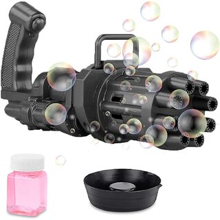                       H'ent Bubble Machine, 8-Hole Bubble Gun Outdoor Toy                                              