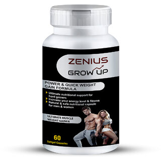 Zenius Grow Up Capsule for weight gain medicine  weight gainer supplements - 60 Capsules