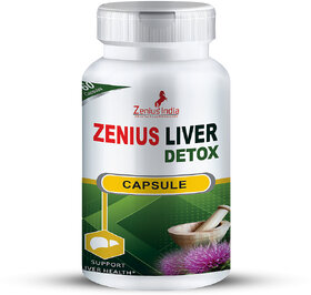 Zenius Liver Detox Capsule for liver treatment  liver health supplements - 60 Capsules