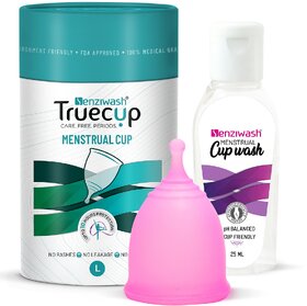 Senzicare Natural Menstrual Cup Wash  Truecup Large Reusable Menstrual Cup for Women Combo Pack