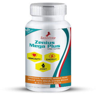 Zenius Mega Plus multivitamin Capsule for energy, immunity booster  joint pain relief - 60 Capsules
