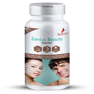 Zenius Beauty Capsule for Hair growth, skin, Nails whitening - 60 Capsules