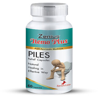Zenius Hemo Plus Capsule for piles Hemorrhoids treatment medicine - 60 Capsules