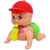 Aseenaa Cute Crawling Baby Toys With Flashing Lights  Sounds Children's Toy - Battery Operated  Pack of 1 (Multicolor)