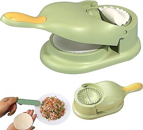 2-in-1 Dumpling Maker Machine - New Models for Kolukattai, Kozhukattai, and Kadubu not Suitable for momos can Make poori gujiya (Green)