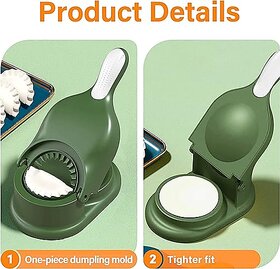 2-in-1 Dumpling Maker Machine - New Models for Kolukattai, Kozhukattai, and Kadubu not Suitable for momos can Make poori gujiya (Green)