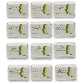                       Classic White Skin Whitening Soap (Pack of 12, 85g Each)                                              