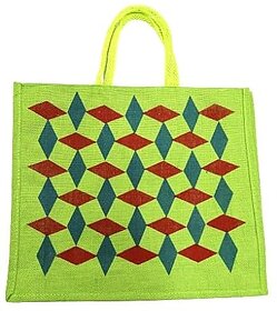 PALAK SAXENA spacious Jute Bag with Zipper Closure Full Size and Large HandlesMultiPurpose Jute Bag for Office/College/SchoolTiffinShopping Eco-Friendly Bag For MenWomen and Kids (Green)