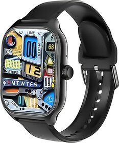 TecSox Spectra Smartwatch 2.02 inch Screen with BT Calling | Heart Rate Sensor| Water Resistance | 10 days Standby Time