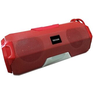                       TecSox Stone 500 BT speaker 10 W Bluetooth Speaker Bluetooth v5.0 with SD card Slot 10 W Bluetooth Speaker (RED, Stereo Channel)                                              