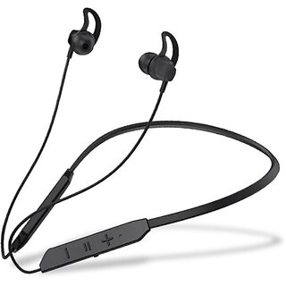TecSox Tecband Vibe Wireless Neckband36H Playback IPX 4  Boom Bass Black Bluetooth Headset (Black, In the Ear)