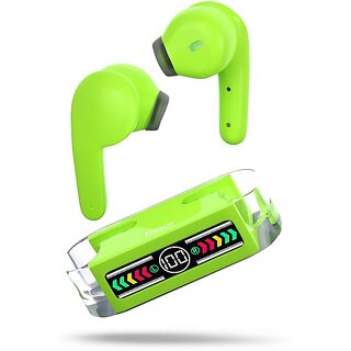                       TecSox Max 12 Type C Bluetooth Earphone In Ear Comfortable In Ear Fit Green Bluetooth Headset (Green, True Wireless)                                              
