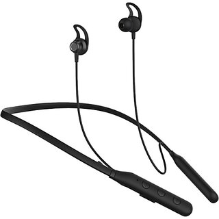                       TecSox Tecband Pulse 300 Wireless Neckband40H Playback IPX 4  Boom Bass Black Bluetooth Headset (Black, In the Ear)                                              