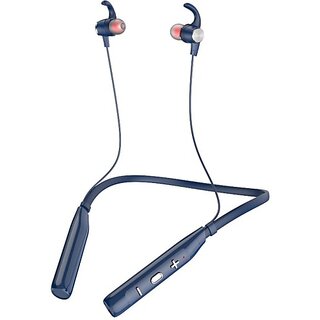                       TecSox Tecband Blaze 300 Wireless Neckband40H Playback IPX 4  Boom Bass Blue Bluetooth Headset (Blue, In the Ear)                                              
