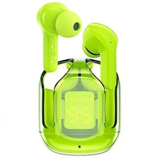                       TecSox UltraPods Type C Bluetooth Earphone In Ear Comfortable In Ear Fit Green Bluetooth Headset (Green, True Wireless)                                              